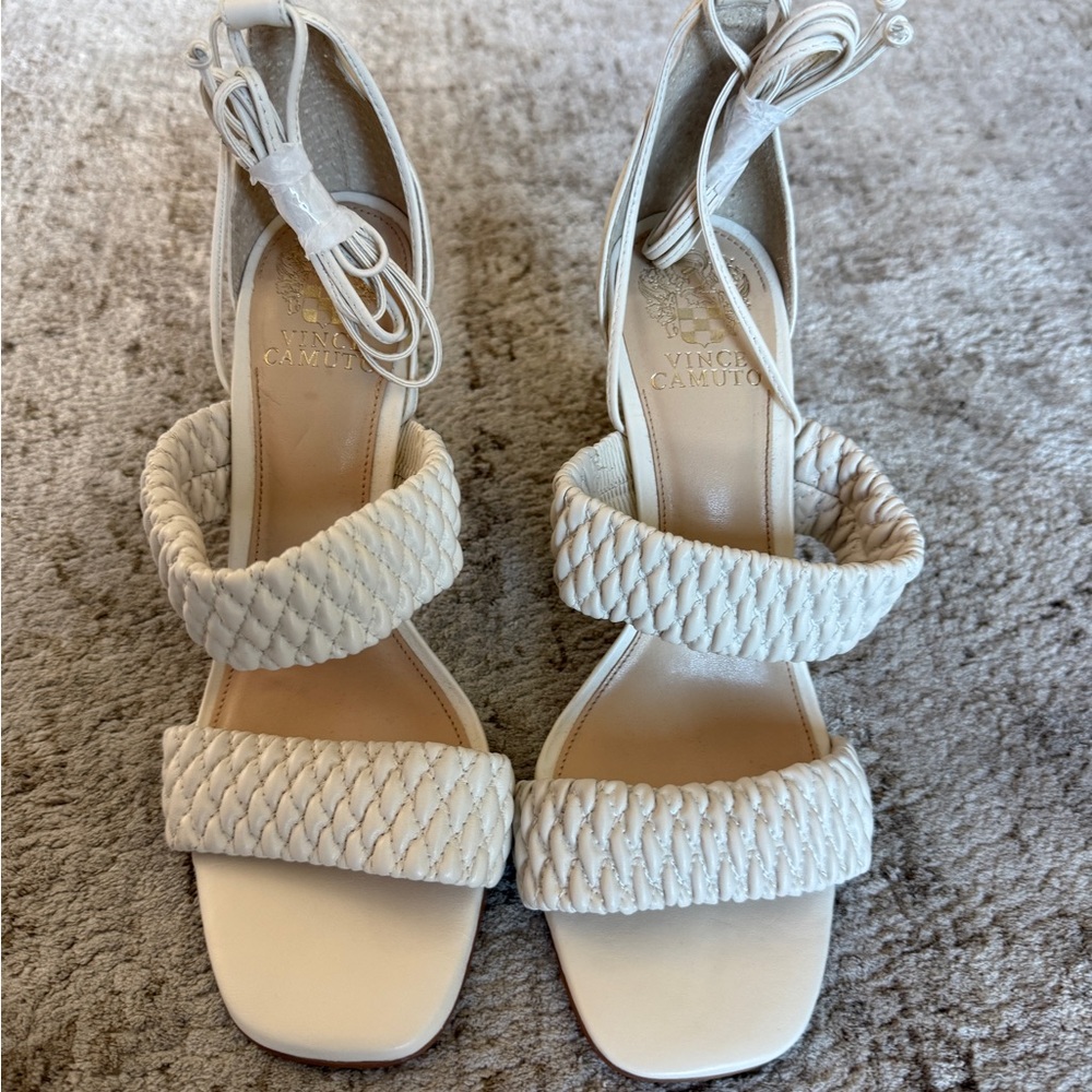 Vince Camuto Women's White Braided Sandals